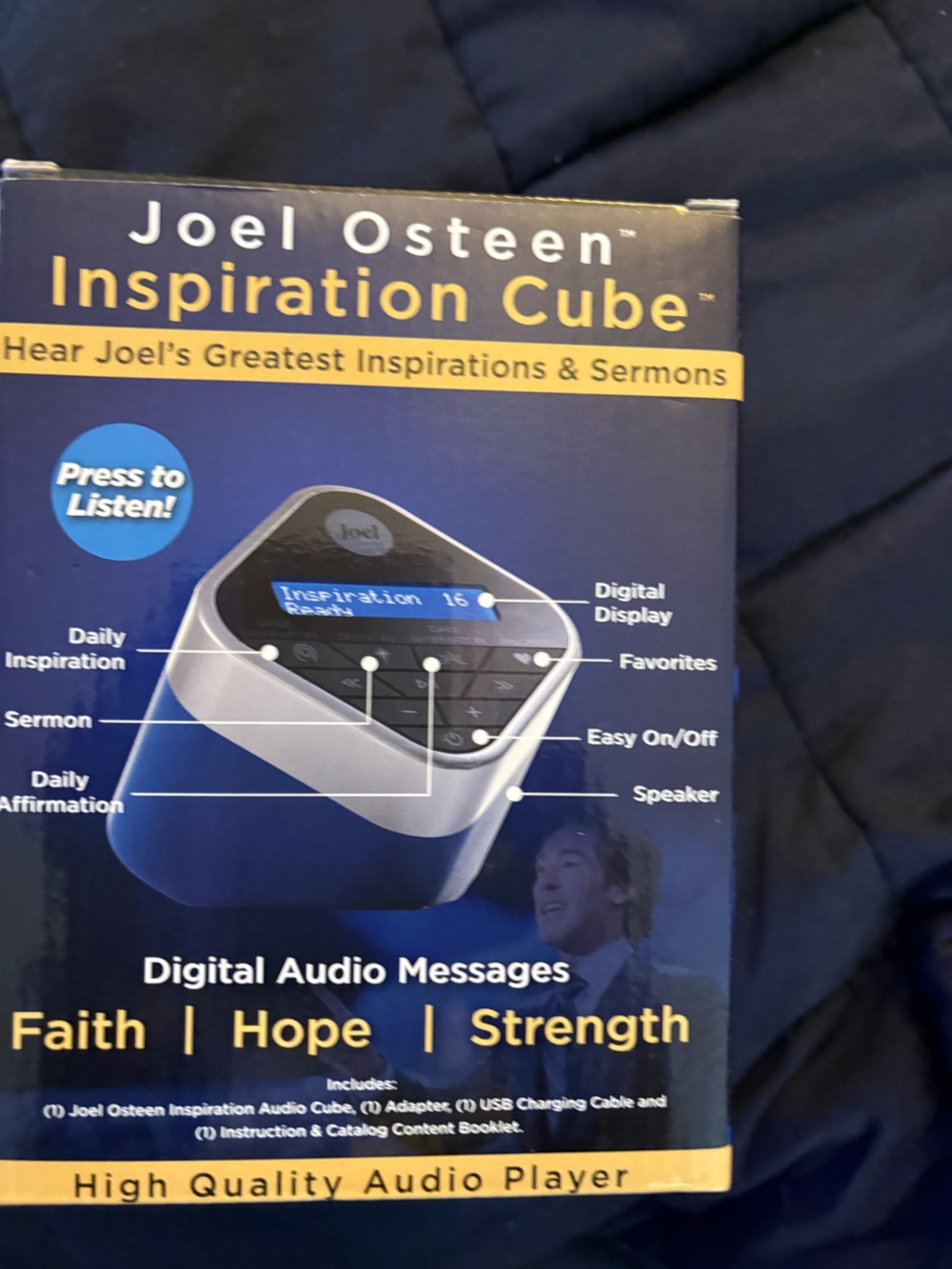 Joel Osteen Inspiration Cube Digital Audio Player - Blue & White